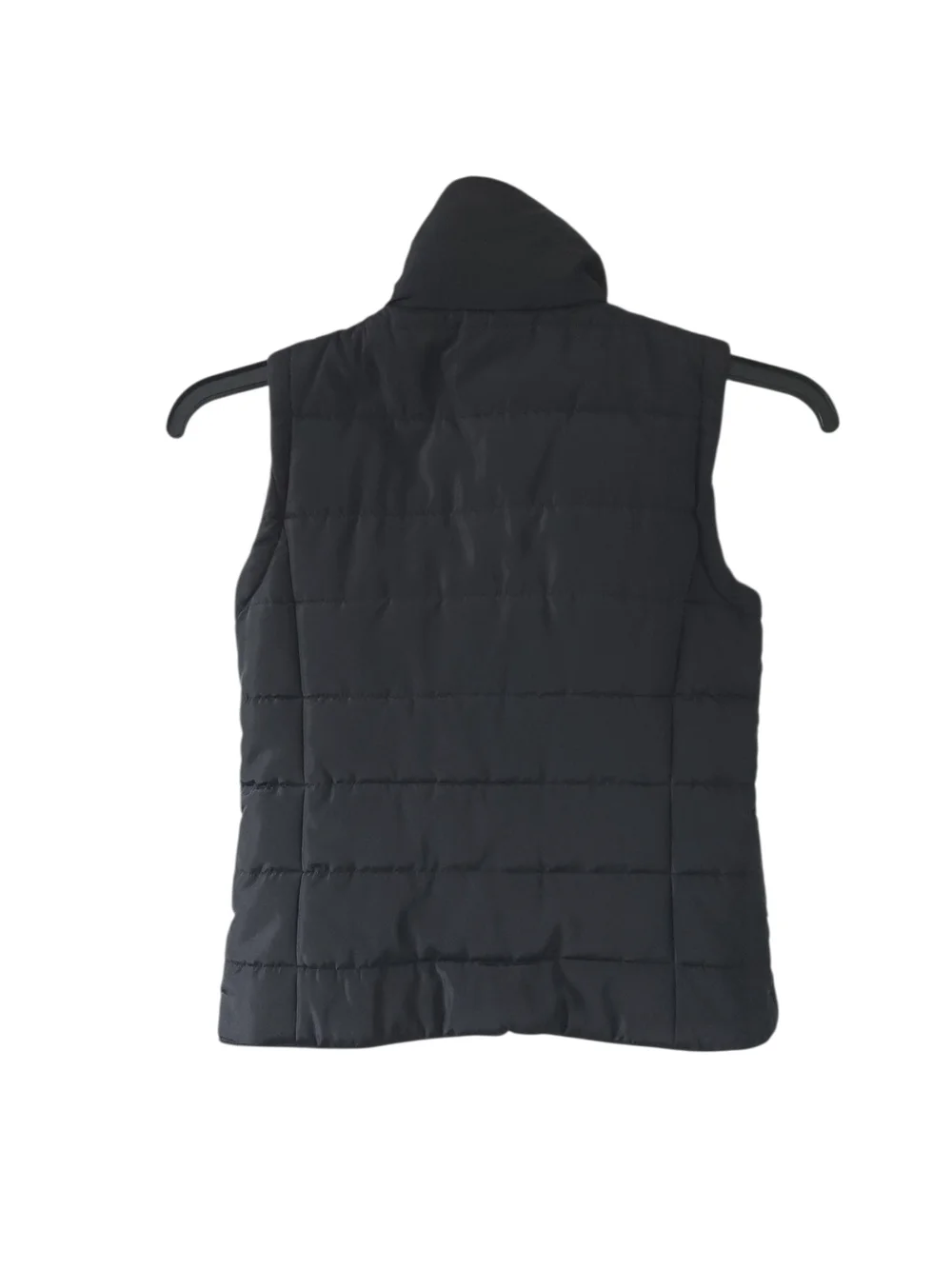 Guess Girls Black Quilted Puffer Vest - Zip Up Size 12, Gold Hardware